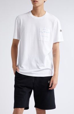 Moncler Genius x FRGMT Logo Embroidered Pocket Graphic T-Shirt in White