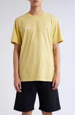Moncler Genius x FRGMT Logo Embroidered Pocket Graphic T-Shirt in Yellow
