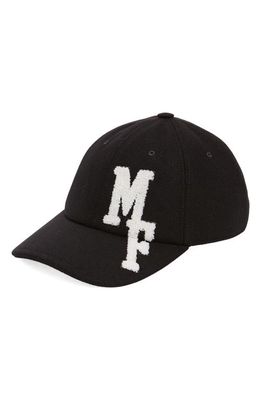 Moncler Genius x FRGMT Oversize Logo Patch Baseball Cap in Black