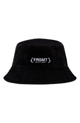 Moncler Genius x FRGMT Reversible Corduroy/Nylon Bucket Hat in Black