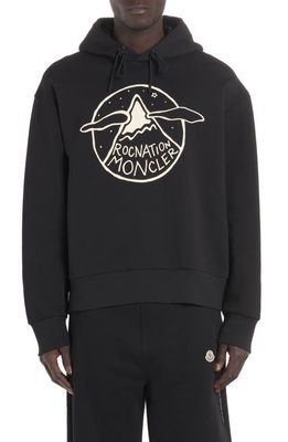 Moncler Genius x Roc Nation Cotton Graphic Hoodie in Black
