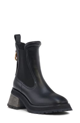 Moncler Gigi Lug Sole Chelsea Boot in Black