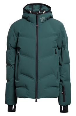 Moncler Grenoble Arcesaz Water Repellent Hooded Down Jacket in Green