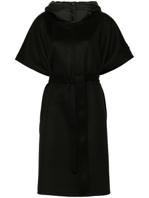 Moncler Grenoble belted hooded cape - Black