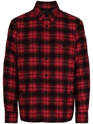 Moncler Grenoble check print quilted shirt jacket - Red