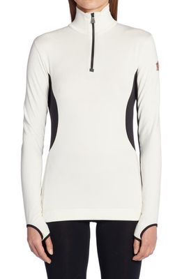 Moncler Grenoble Colorblock Half Zip Sweatshirt in White