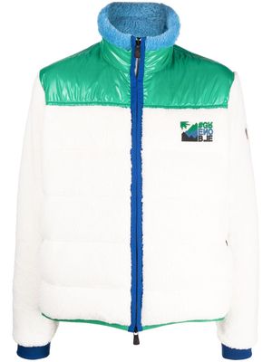 Moncler Grenoble colour-block fleece jacket - White