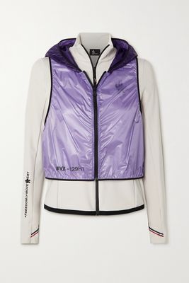 Moncler Grenoble - Convertible Hooded Shell And Stretch Tech-jersey Jacket - White