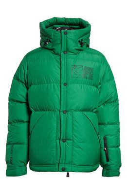 Moncler Grenoble Cristaux Quilted Ripstop Down Jacket in Green