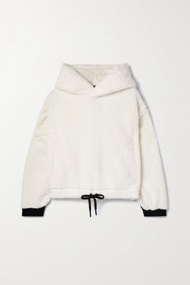 Moncler Grenoble - Cropped Fleece Hoodie - White