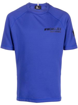 Moncler Grenoble Day-Namic logo-embossed jersey T-shirt - Blue