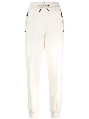 Moncler Grenoble drawstring-waistband cotton track pants - Neutrals