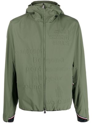 Moncler Grenoble embossed-lettering lightweight jacket - Green