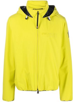 Moncler Grenoble embossed-logo hooded jacket - Yellow