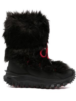 Moncler Grenoble faux-fur mid-calf snow boots - Black