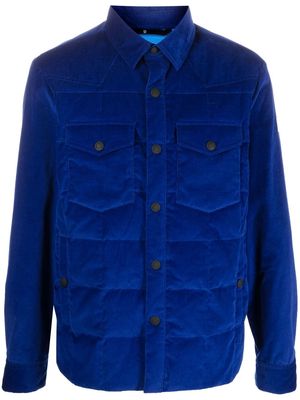 Moncler Grenoble feather-down shirt jacket - Blue