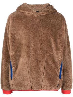 Moncler Grenoble fleece hooded jumper - Brown