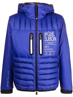 Moncler Grenoble goose-down padded jacket - Blue