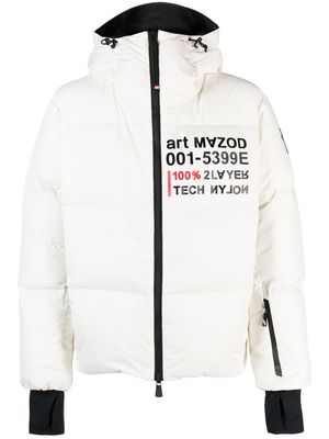 Moncler Grenoble graphic-print hooded padded jacket - White