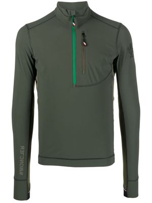 Moncler Grenoble half-zip pullover sweatshirt - Green