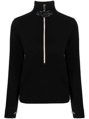 Moncler Grenoble high-neck half-zip sweatshirt - Black