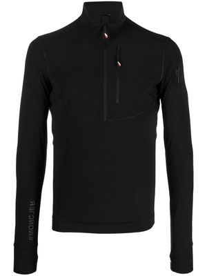 Moncler Grenoble high-neck zip-up sweater - Black