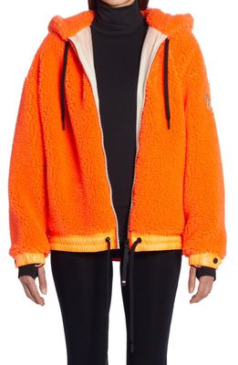 Moncler Grenoble Hooded Fleece Jacket in Orange