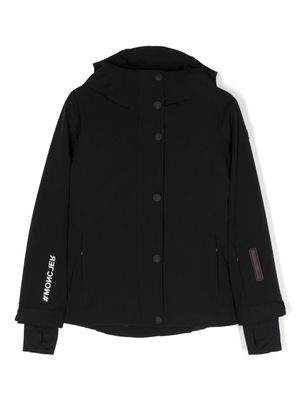 MONCLER GRENOBLE KIDS logo-print hooded jacket - Black