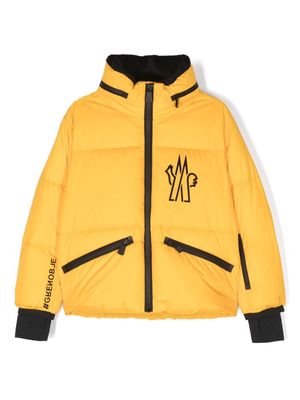 MONCLER GRENOBLE KIDS logo-print padded jacket - Yellow