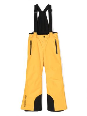 MONCLER GRENOBLE KIDS logo-print straight-leg ski dungarees - Yellow