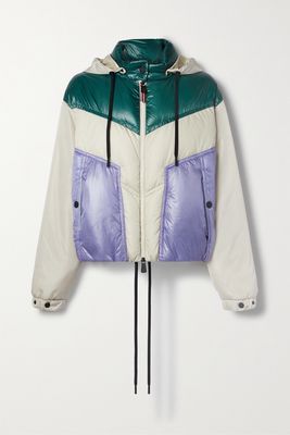 Moncler Grenoble - Ledi Hooded Color-block Quilted Shell Down Jacket - Purple
