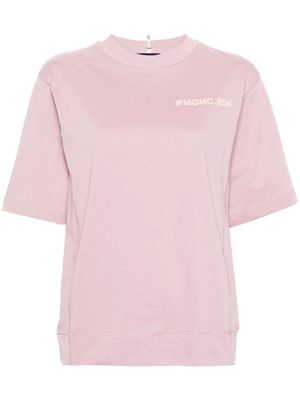 Moncler Grenoble logo-appliqué cotton T-shirt - Pink