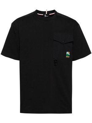 Moncler Grenoble logo-patch cotton T-shirt - Black