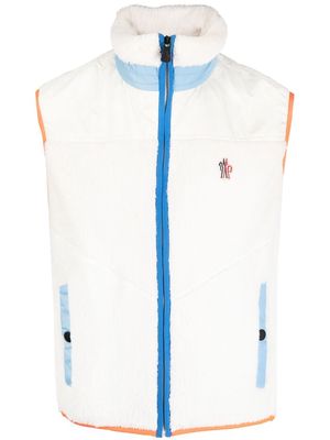 Moncler Grenoble logo-patch fleece vest - White