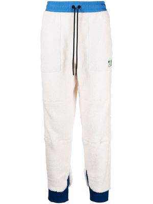 Moncler Grenoble logo-patch velour track pants - White