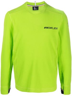 Moncler Grenoble logo-print crew-neck sweatshirt - Green