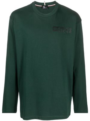 Moncler Grenoble logo-print long-sleeved T-shirt - Green