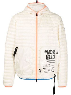 Moncler Grenoble logo-print padded down jacket - Neutrals