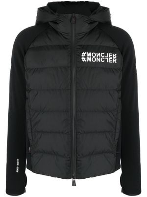 Moncler Grenoble logo-print padded hoodie - Black