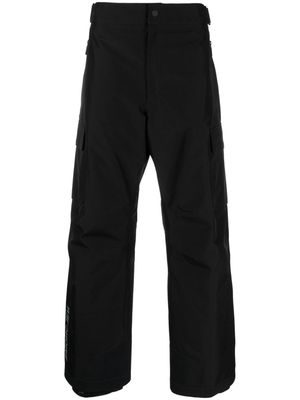 Moncler Grenoble logo-print press-stud straight-leg trousers - Black