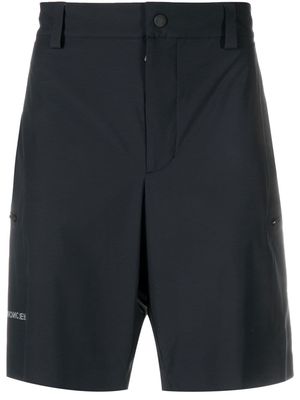 Moncler Grenoble logo-print wide shorts - Black