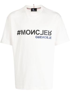 Moncler Grenoble logo-stamp cotton T-shirt - White