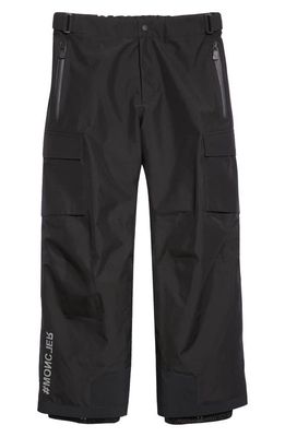 Moncler Grenoble Men's Stretch Nylon Cargo Ski Pants in Black