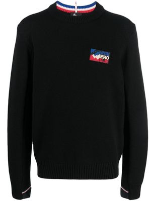 Moncler Grenoble Mountain logo-patch wool jumper - Black