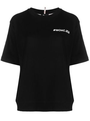 Moncler Grenoble Mountain logo-print cotton T-Shirt - Black
