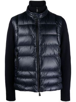 Moncler Grenoble padded down-feather knitted jacket - Blue