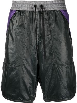 Moncler Grenoble panelled drawstring shorts - Black