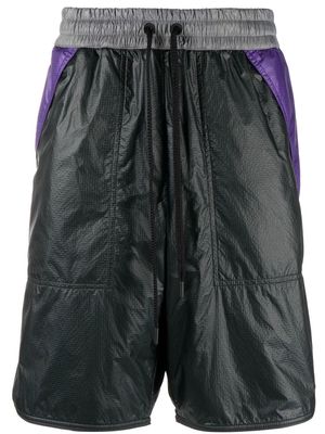 Moncler Grenoble patchwork track shorts - Black