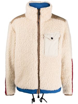 Moncler Grenoble Plattiers fleece bomber jacket - Neutrals