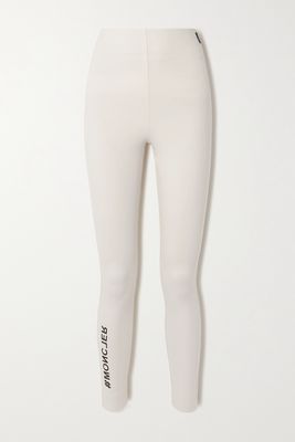 Moncler Grenoble - Printed Stretch-jersey Leggings - White